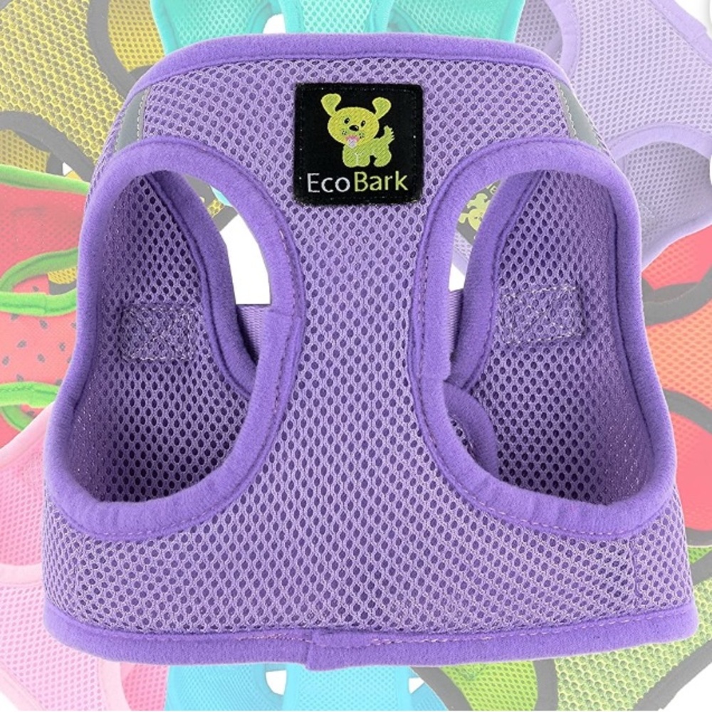 EcoBark Step-In Rapid Fastener Purple Dog Vest Halter NEW MED